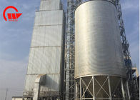 Metal Tapioca Flour Steel Grain Bin , Full Cone Base Large Farm Grain Silo