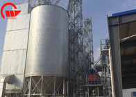 Metal Tapioca Flour Steel Grain Bin , Full Cone Base Large Farm Grain Silo