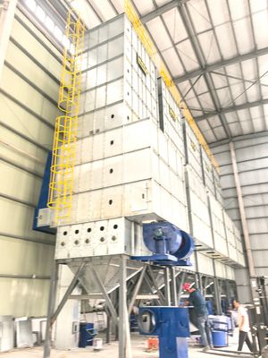 Hot Air Temperature 45-75°C Recirculating Paddy Dryer Mobile Compatibility Optional Trailer Mount